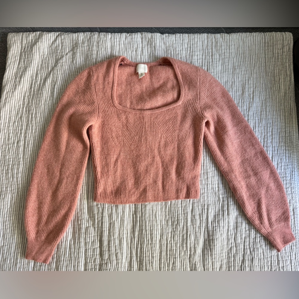 Soft Scoop Neck Cropped Sweater
